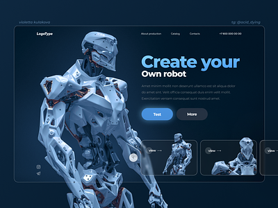 Landing page for a robotics school branding design graphic design landing page portfolio ui ui design ux web website