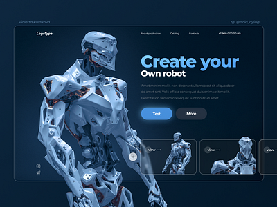 Landing page for a robotics school