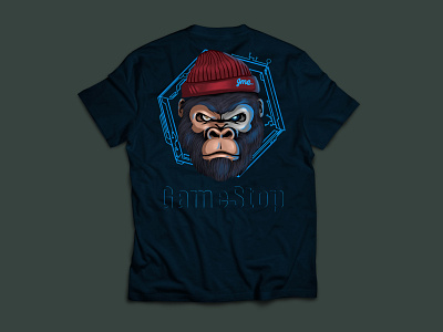 Gorilla head animal apparel branding design graphic design illustration logo t shirt ui