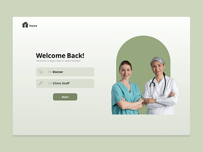 Landing Page - Home Clinic app design ui ux