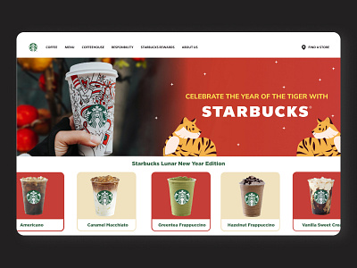 Starbucks Website Re-Created branding design ui