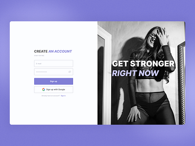 Sign Up Form / Daily UI 001 001 concept creative dailyui design figma girl idea inspiration sign up form signup ui visual