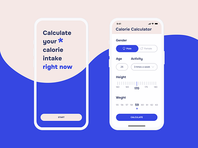 Calorie Calculator Mobile App / Daily UI 004