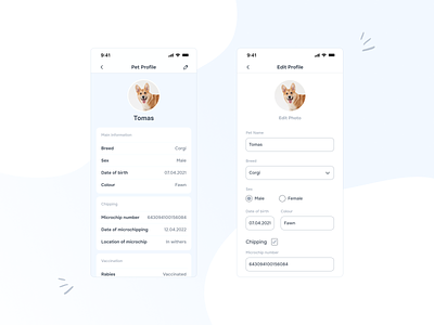 Pet Profile (Mobile App) / Daily UI 006 (User Profile)