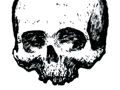 Skull art horror illustration ink skull