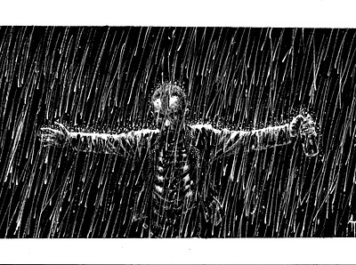 Rain art illustration ink