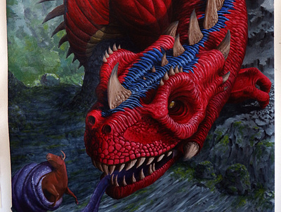 Red Dragon art dragon fantasy illustration painting