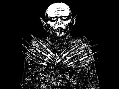 Nosferatu art design horror illustration ink inked logo nosferatu vampire