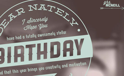 Nately's B-day birthday card friend