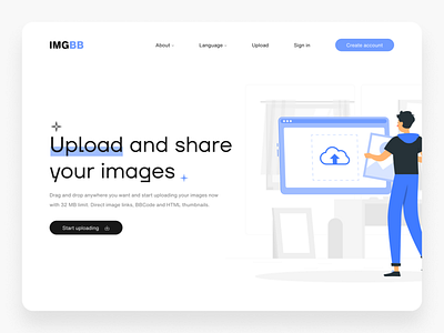 IMGBB Image Host Website Redesign figma hosting illustration logo ui webdesign website
