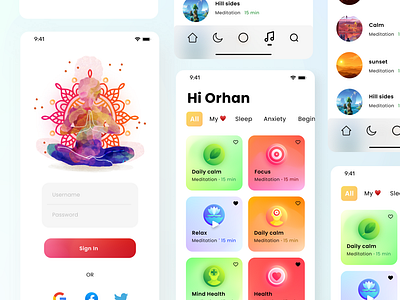 Meditation App UI