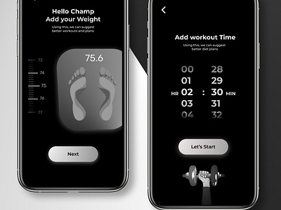 Fitness app UI Shot