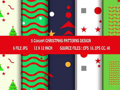 5 Christmas pattern design concepts