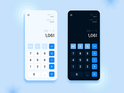 calculator design calculator daily ui dailyui dark theme design graphic design light theme mobile app trend ui typography ui ux web design дизайн