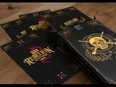 Business cards box branding cards mockup rebellion