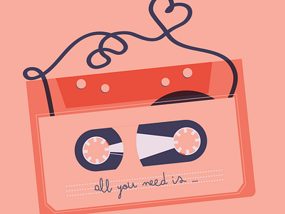 Eventbrite Valentines email cover design digital illustration email cover eventbrite illustration love retro tape valentine valentine day