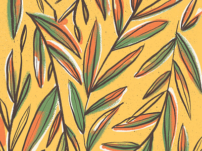 Pattern design digital digital illustration illo illustration ipad leaves leaves pattern pattern pattern art pattern design procreate yellow