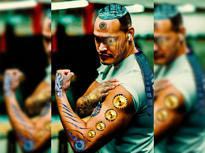 cyborg photomanipulation design double exposer photo editing photomanipulation photoshop editing