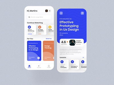 An Online Learning App Design Concept app design design e learning interface design ui uidesign uiux uiuxdesign uxdesign visual design