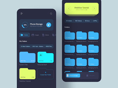 File Manager App app design branding design e learning interface design ui uidesign uiux