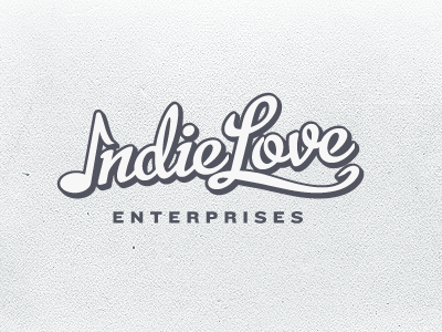 Show me that indie love typesetting typography script sign painter soul logo