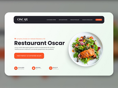 Oscar Restaurant | Page design. graphic design landing page ui webdesign