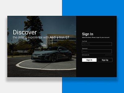 Audi | Login Page UI automotive branding car car industry car rental car website carrent cars dubai landing page motorcycle rent rent cars rental showroom