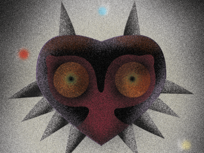 Majora's Mask artwork design fairies illustration majoras mask poster texture the legend of zelda