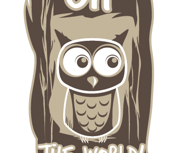 Barley the owl clothing design owl vector