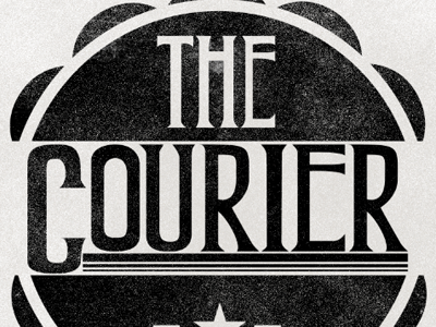 The Courier Logo brand design graphic design logo stamp texture