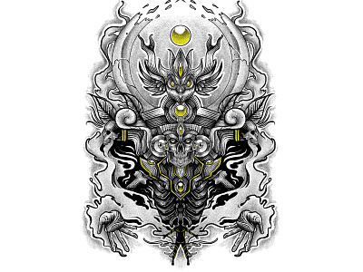 mictlan design graphic design illustration skull