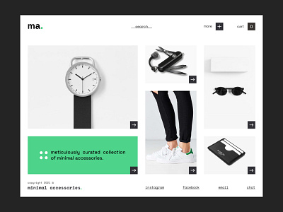 Minimal Accessories design ui webdesign