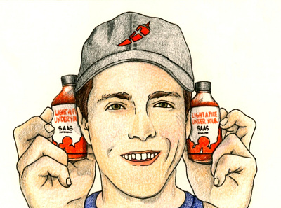 Hot Sauce Fan branding illustration logo portraits