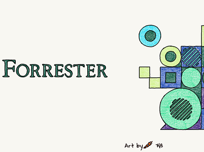 Forrester Zoom Background branding design illustration logo
