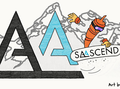 SaaScend and Chili Piper branding design illustration logo
