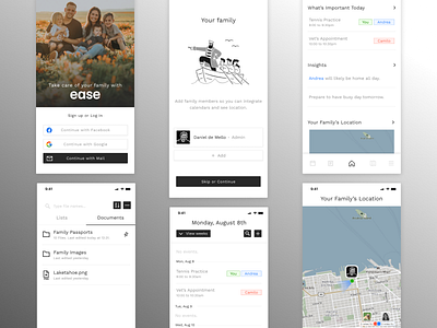 Ease - Family Management Mobile UI