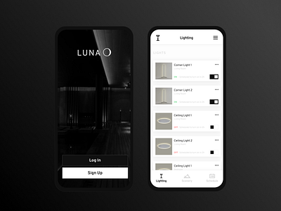 Home Lightning IoT App app design mobile mobileui ui