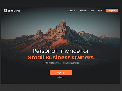 landing Page for a Fintech for Small Business Owners