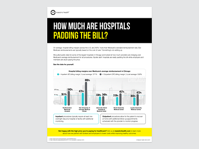 Maestro Health Sell Sheet data vis design graphic design sell sheet typography