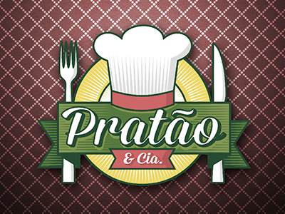 Pratão & Cia. - Logo Application branding brazil design logo restaurant