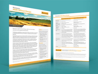 Riemann Wheat Swaps Brochure advertising brochure design editorial