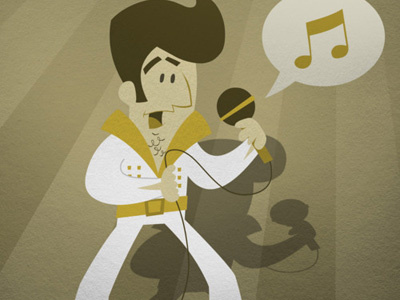 The King design illustration music