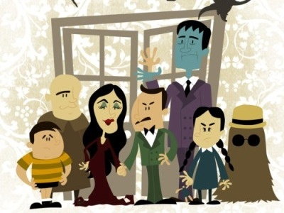 Adams Family design illustration