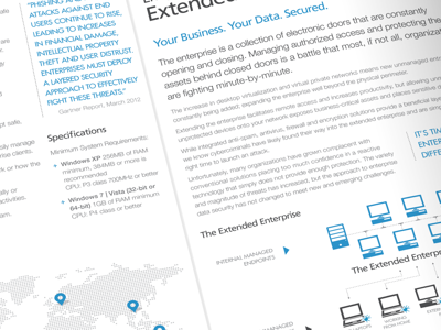 Wontok SafeCentral - Datasheet brochure design editorial