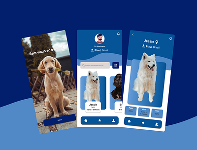 Adopt - App de adoção de animais. app design graphic design ui ux