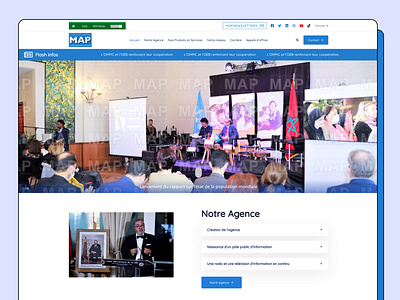 Web page design of MAP AGENCY