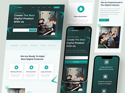 Website and phone app design for digital products