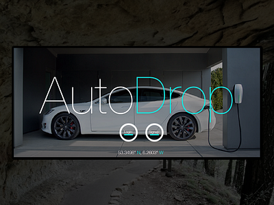 AutoDrop - Electric vehicle renting - splash page