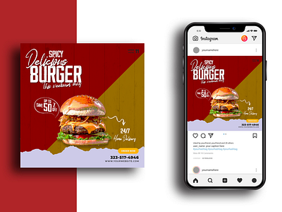 Spicy Burger Ad