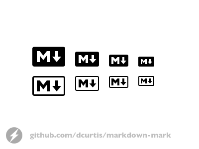 The Markdown Mark logo markdown md